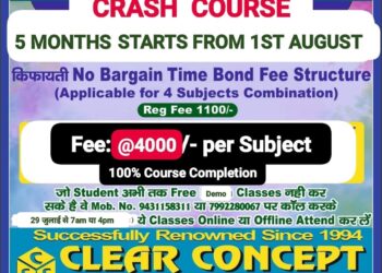 Enroll in Clear Concept’s 12 Arts Crash Course on digital board with full ac classrooms Begins 1st August